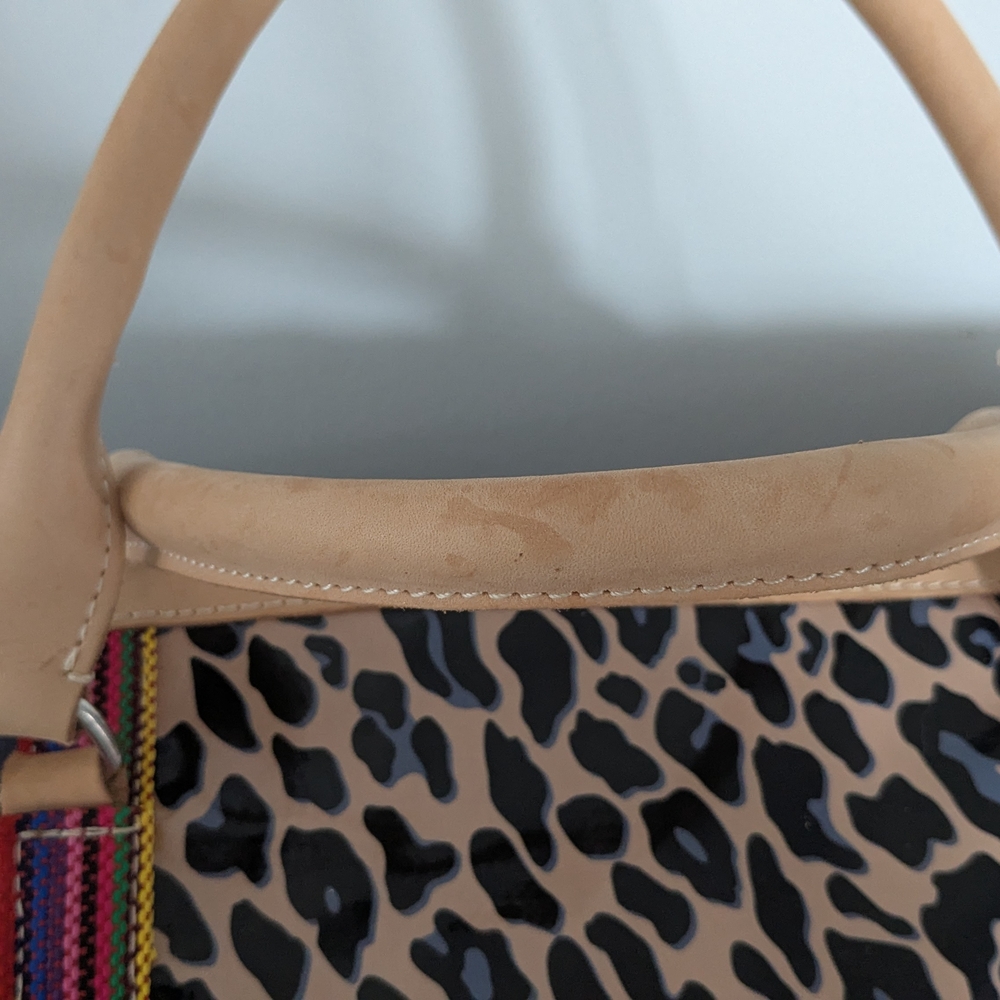 Consuela Blue Jag Weekender - Tan and Black Leopard Travel Bag - Picture 7 of 12